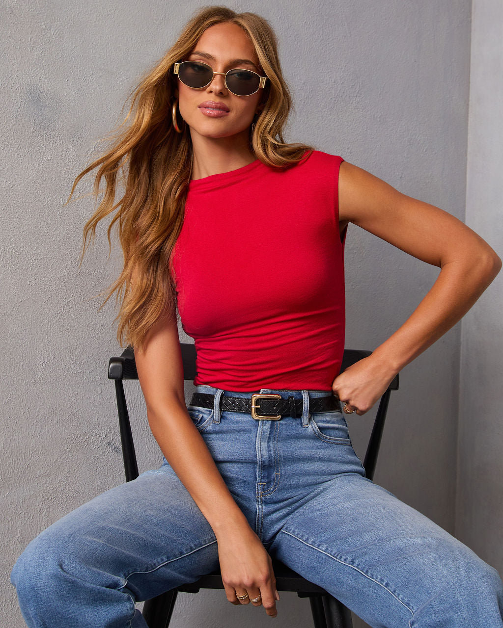 Dylan Cropped Mock Neck Top-Vogue Logic