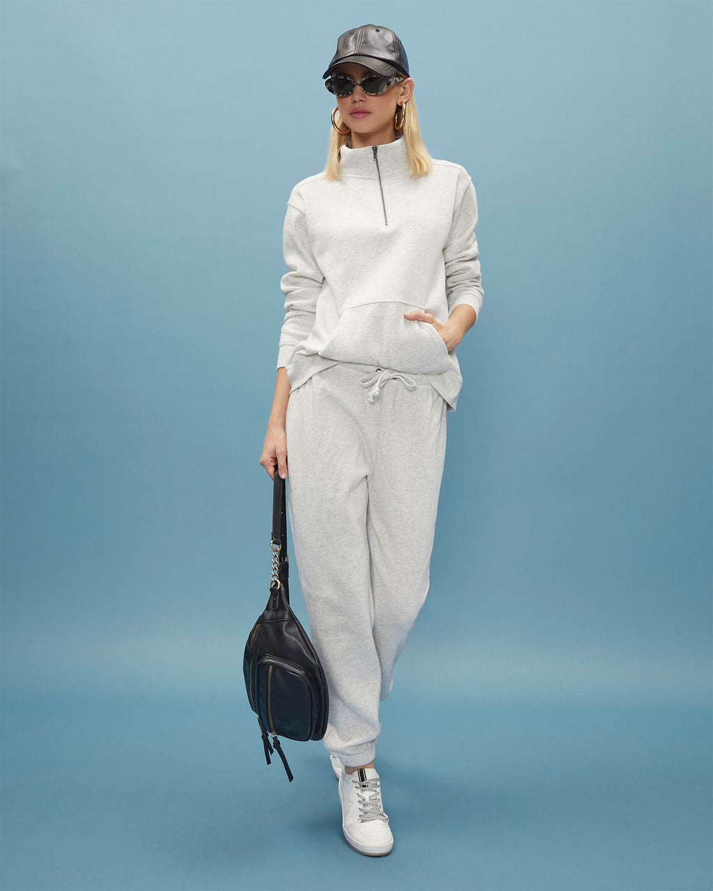 Dreamcatcher Cotton Blend Half Zip Pullover-Vogue Logic