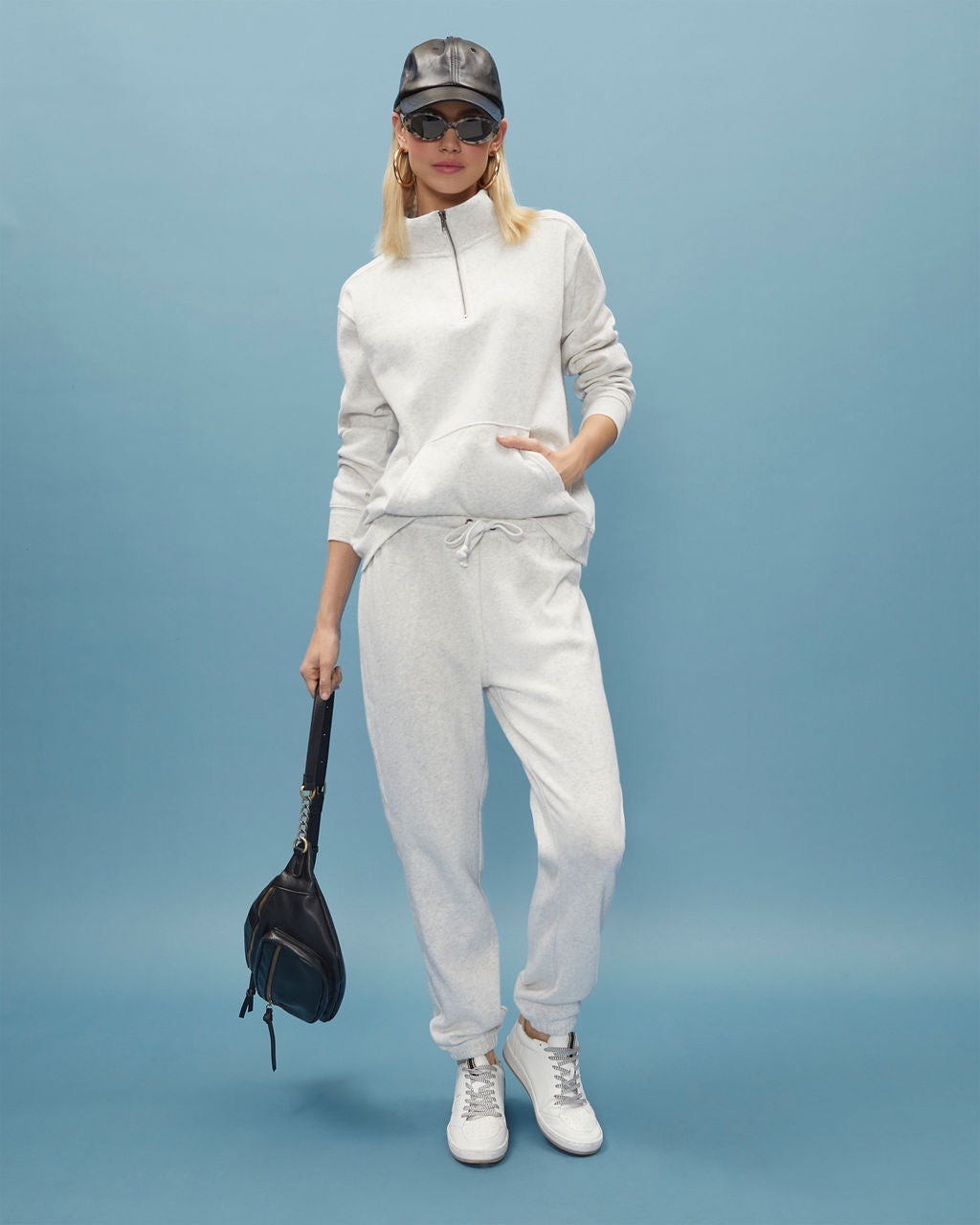 Dreamcatcher Cotton Blend Half Zip Pullover-Vogue Logic