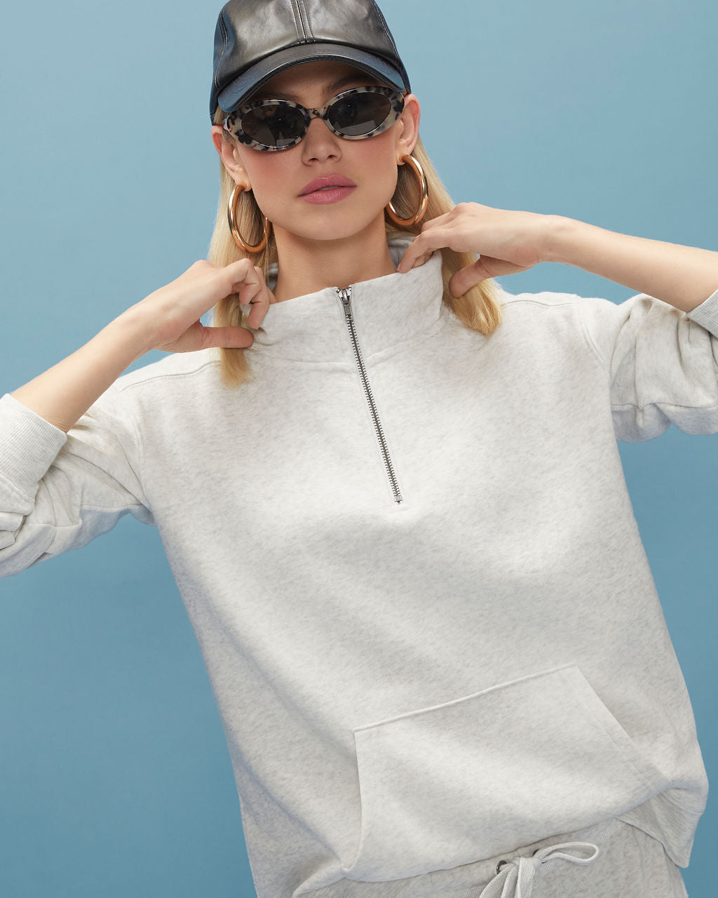 Dreamcatcher Cotton Blend Half Zip Pullover-Vogue Logic