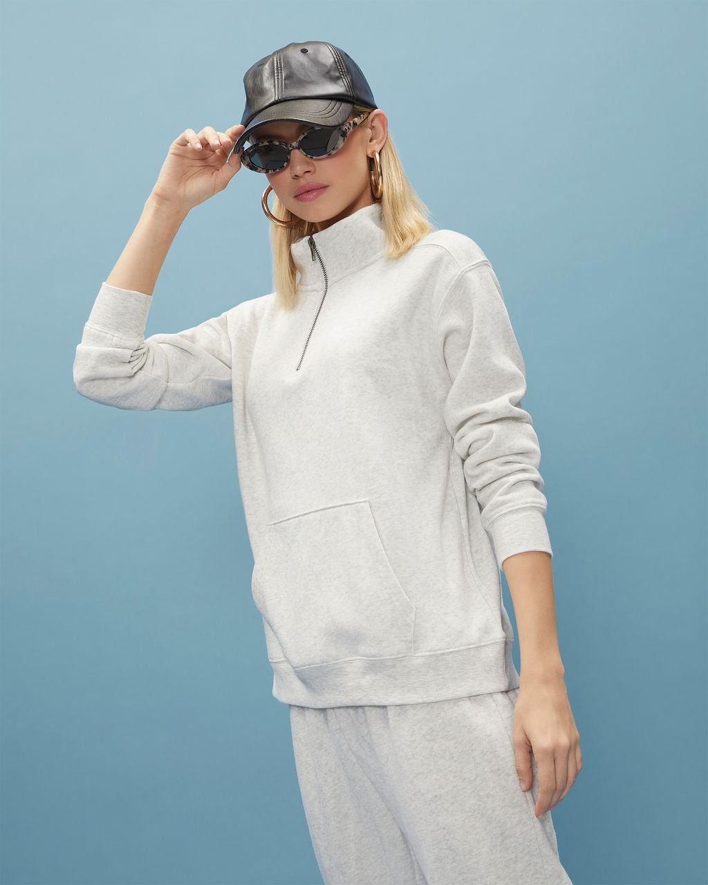 Dreamcatcher Cotton Blend Half Zip Pullover-Vogue Logic