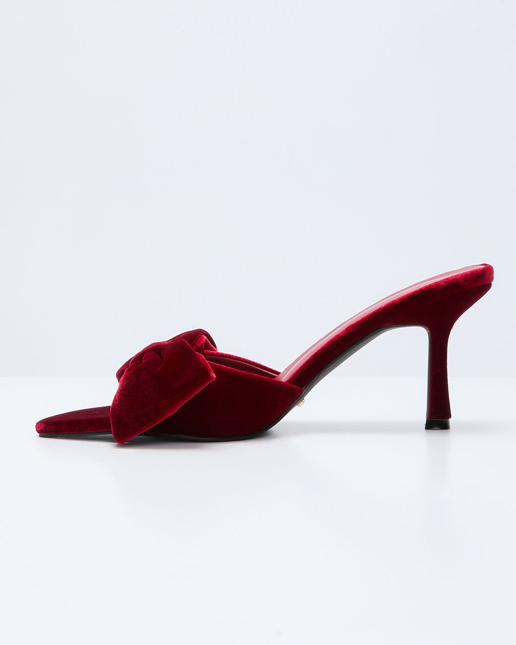 Jingle Drop Velvet Bow Mules-Vogue Logic