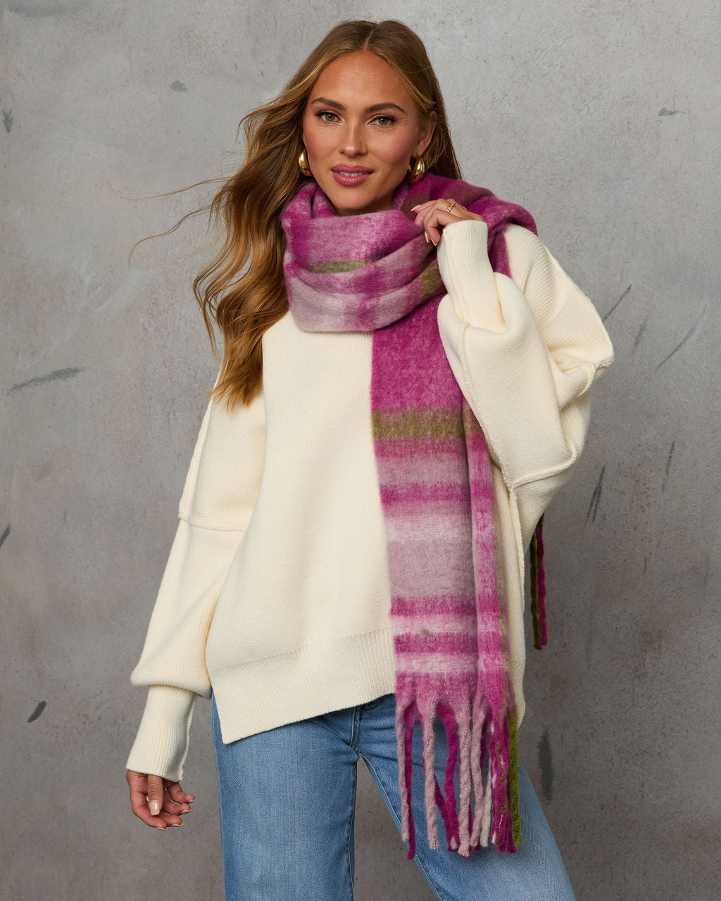 Autumnal Large Plaid Blanket Scarf-Vogue Logic