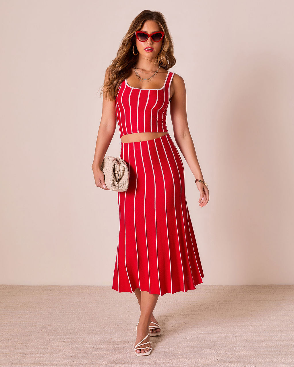 Ashlin Contrast Striped Tank-Vogue Logic