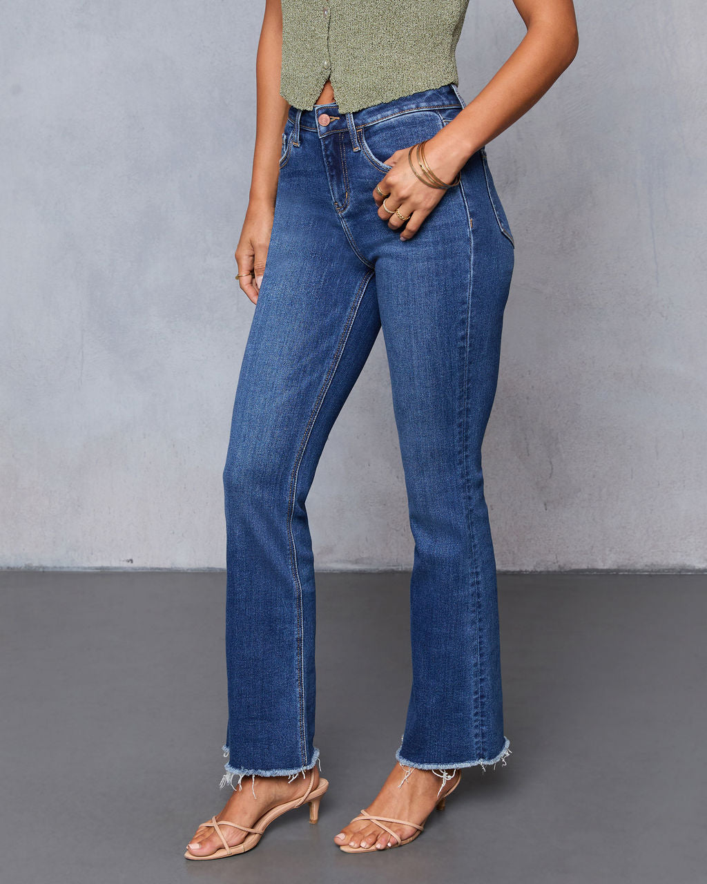 Coelho Stretch High Rise Bootcut Jeans-Vogue Logic