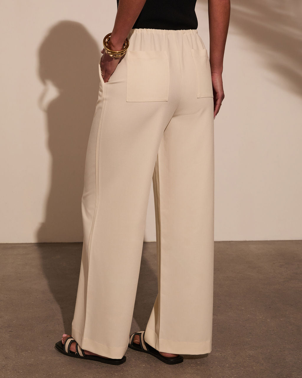 Before Daylight Wide Leg Waist Tie Pants-Vogue Logic