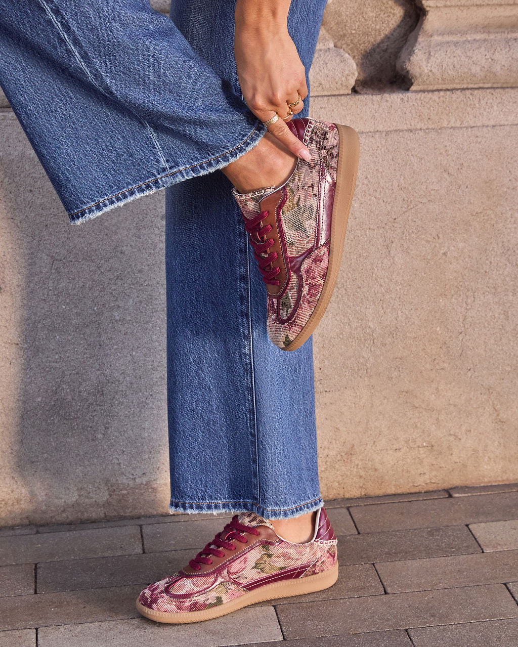 Whispers of Fall Tapestry Sneakers-Vogue Logic