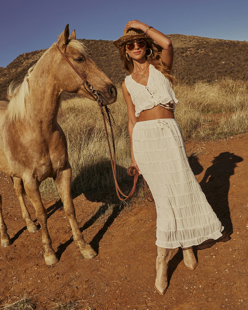 Celestial Haven Chiffon Front Tie Top-Vogue Logic