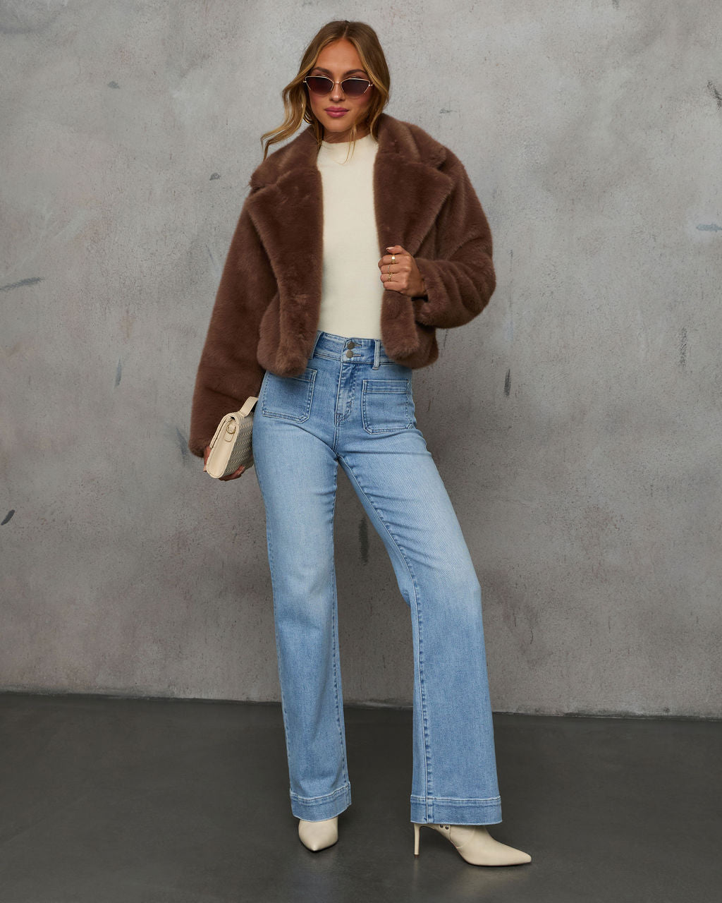 Found You Here Stretch High Rise Flare Jeans-Vogue Logic