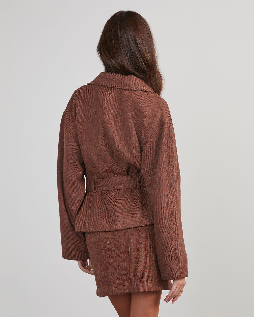 Business Needs Belted Crop Jacket-Vogue Logic