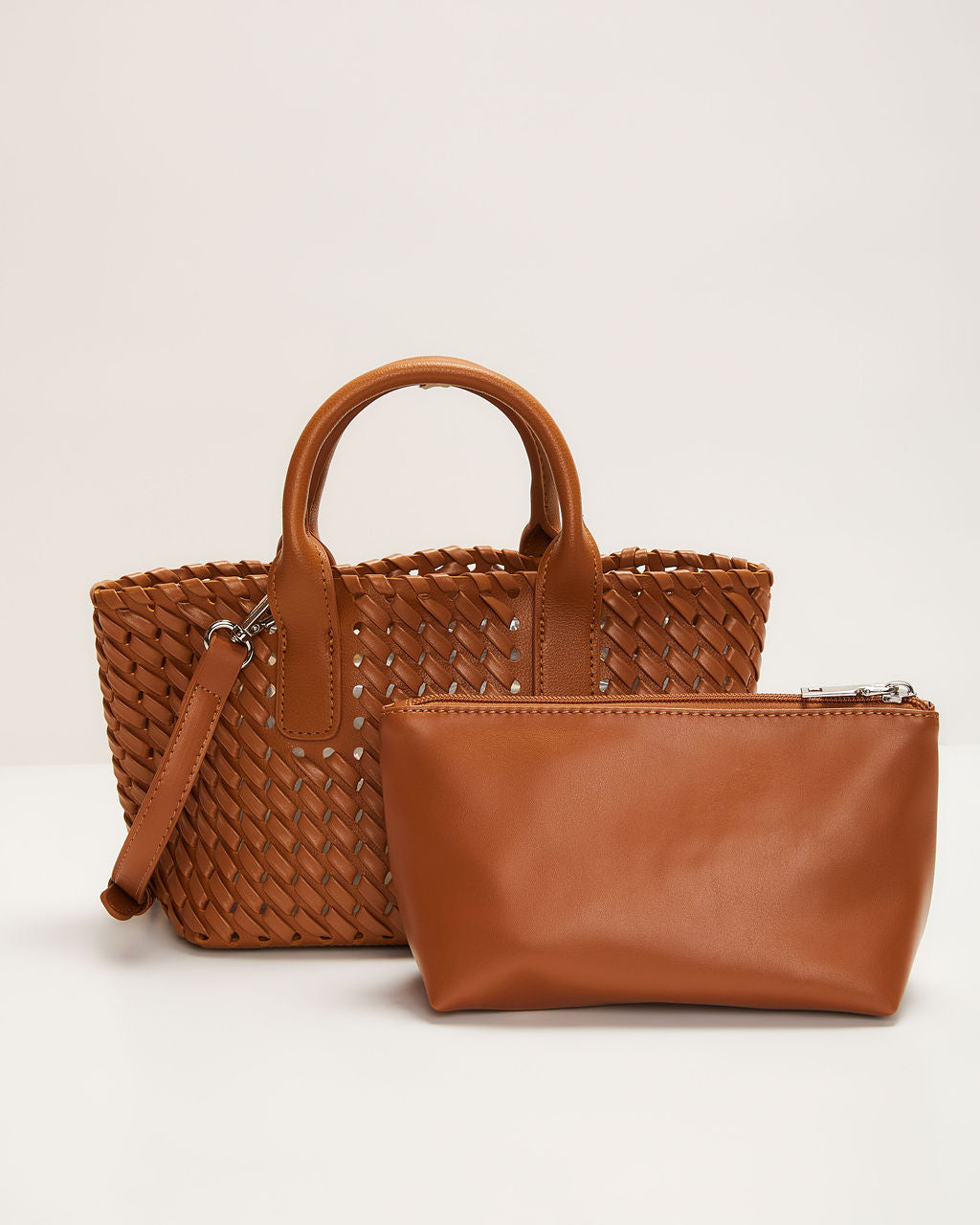 Picnic Date Woven Top Handle Tote Bag-Vogue Logic