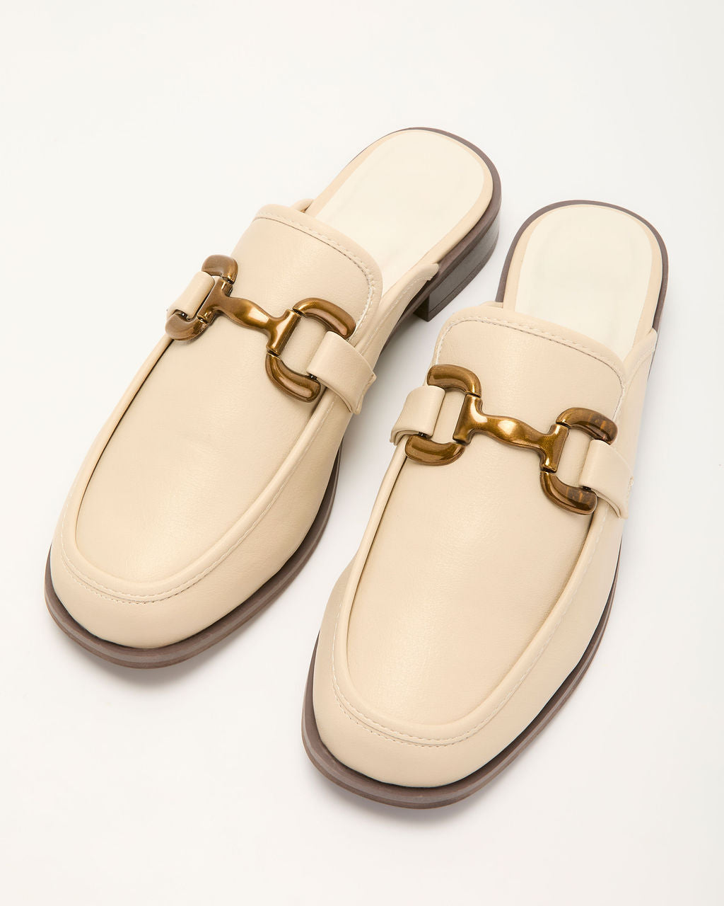 Honey Hide Loafer Mules-Vogue Logic