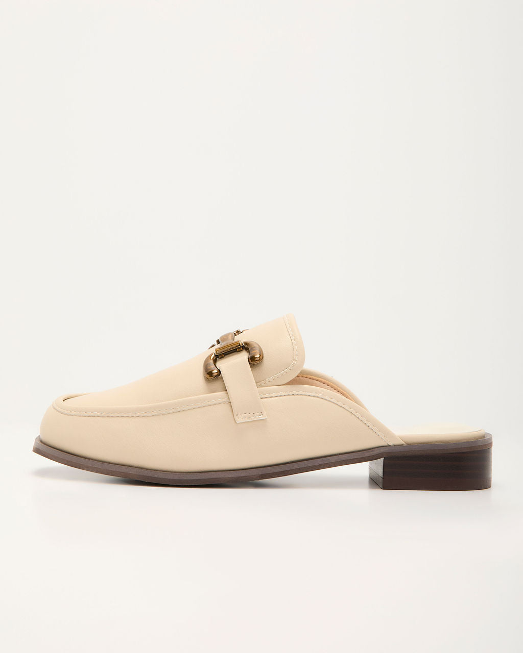 Honey Hide Loafer Mules-Vogue Logic