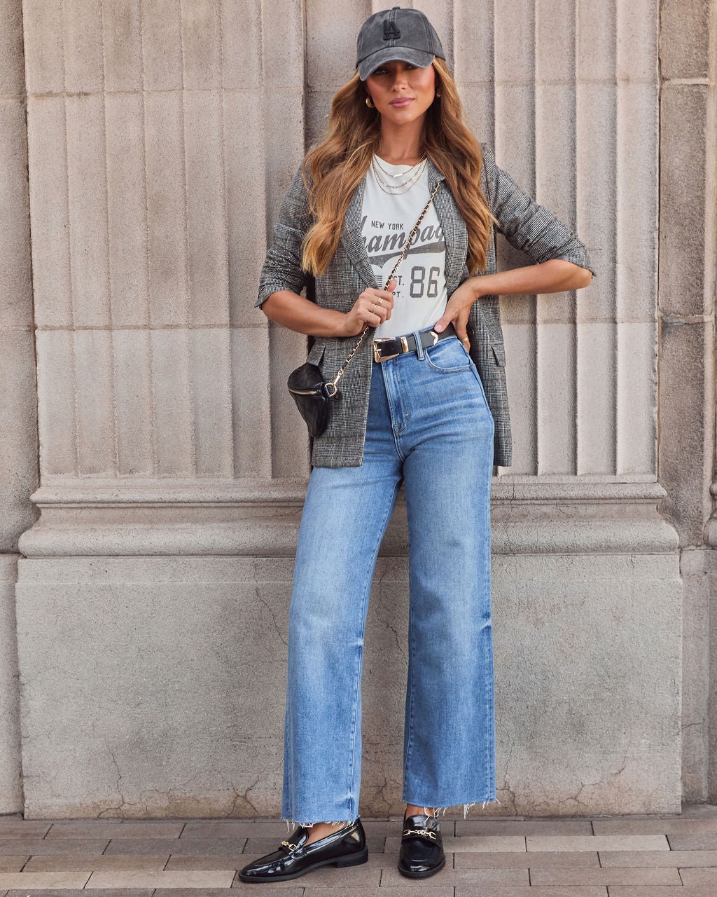 Helen Plaid Blazer-Vogue Logic