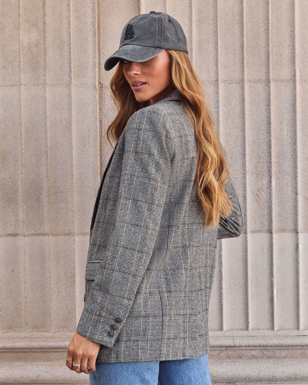 Helen Plaid Blazer-Vogue Logic