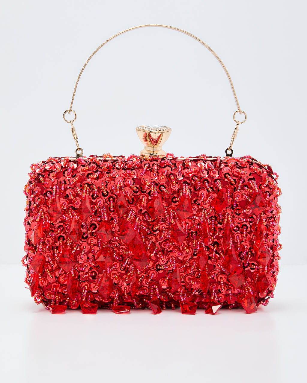 Holiday Drift Bead and Sequin Embellished Clutch-Vogue Logic