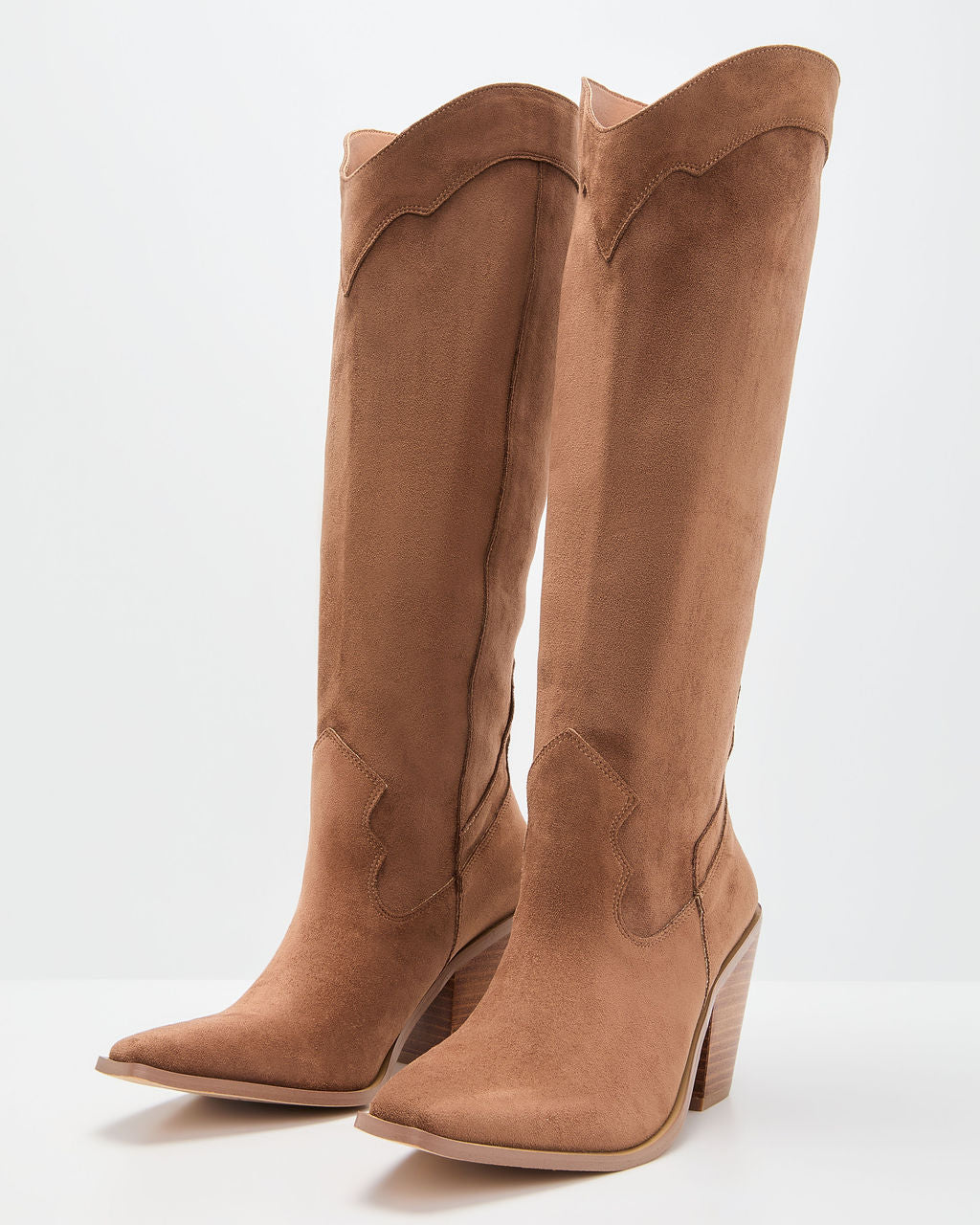 Carlisle Suede Heeled Boots-Vogue Logic