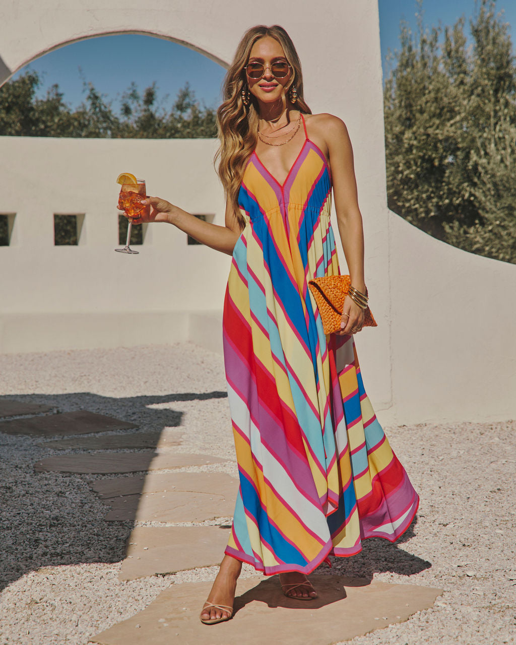 Grasse Border Print Maxi Dress-Vogue Logic