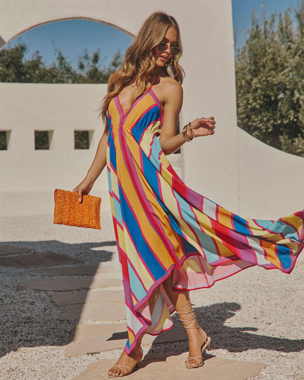 Grasse Border Print Maxi Dress-Vogue Logic
