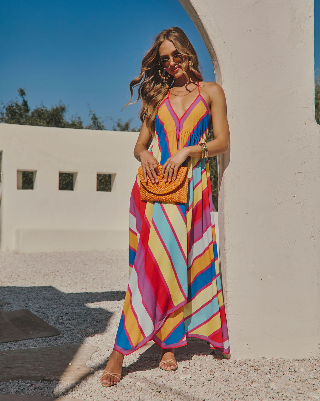 Grasse Border Print Maxi Dress-Vogue Logic