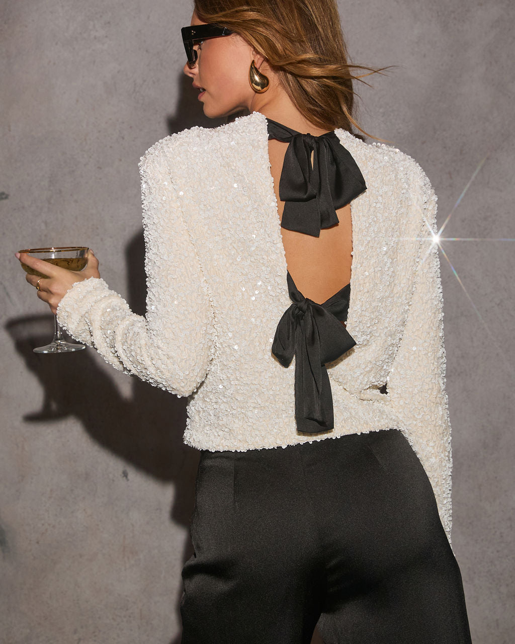 Angel Of Mine Sequin Embellished Top-Vogue Logic