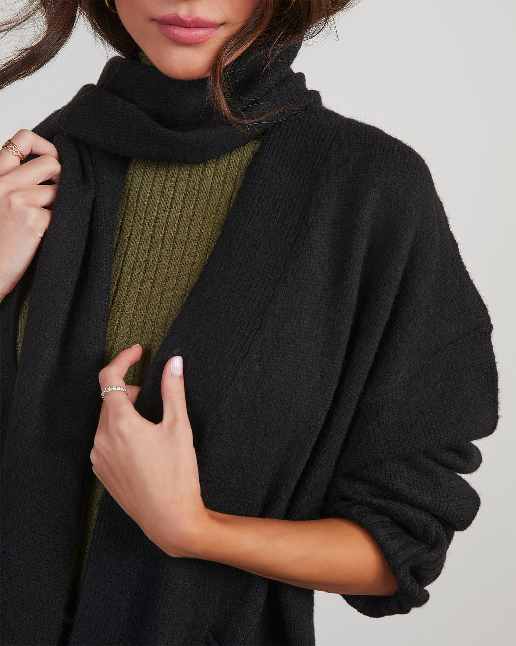 Jarvais Scarf Cardigan-Vogue Logic