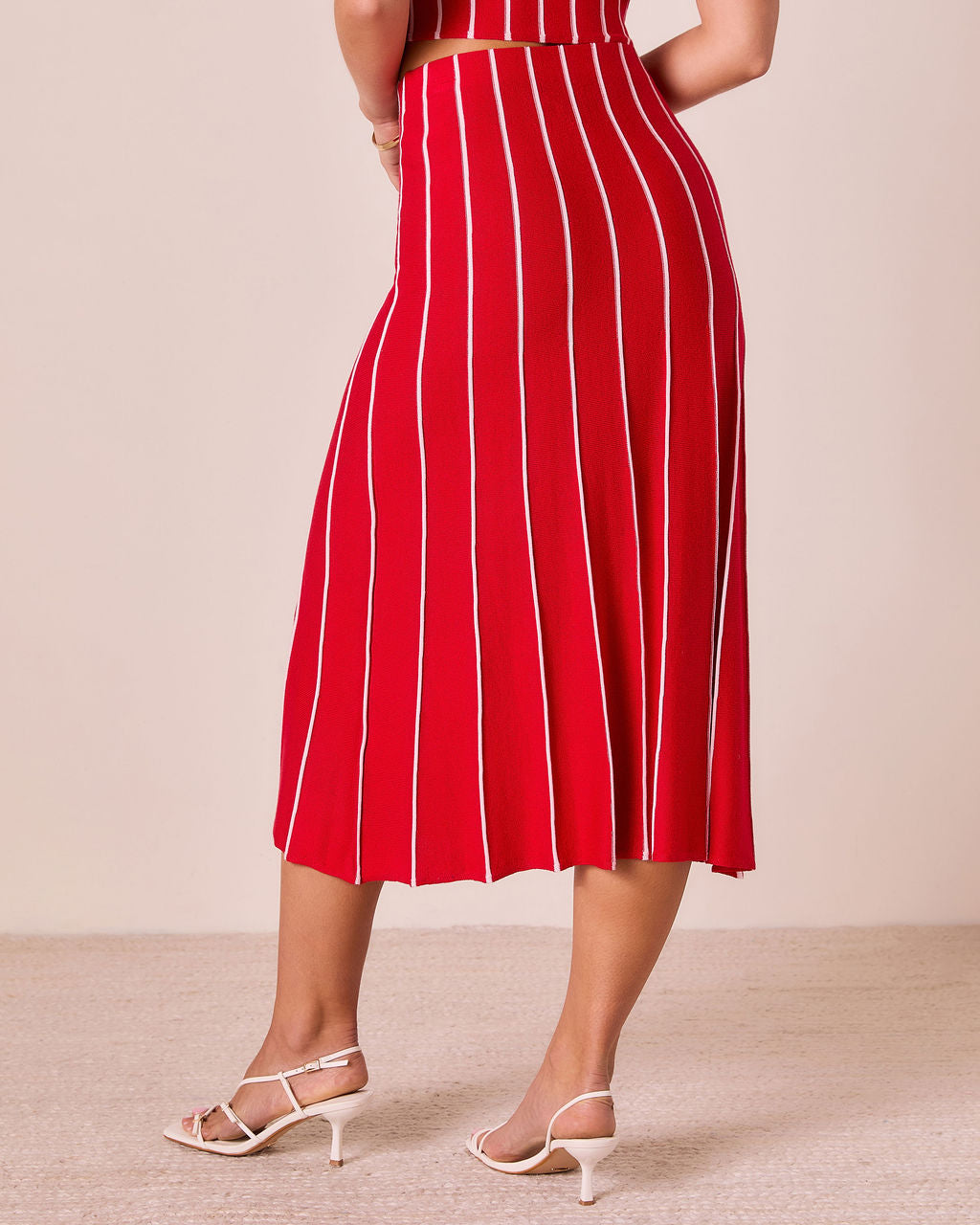 Ashlin Contrast Striped Maxi Skirt-Vogue Logic
