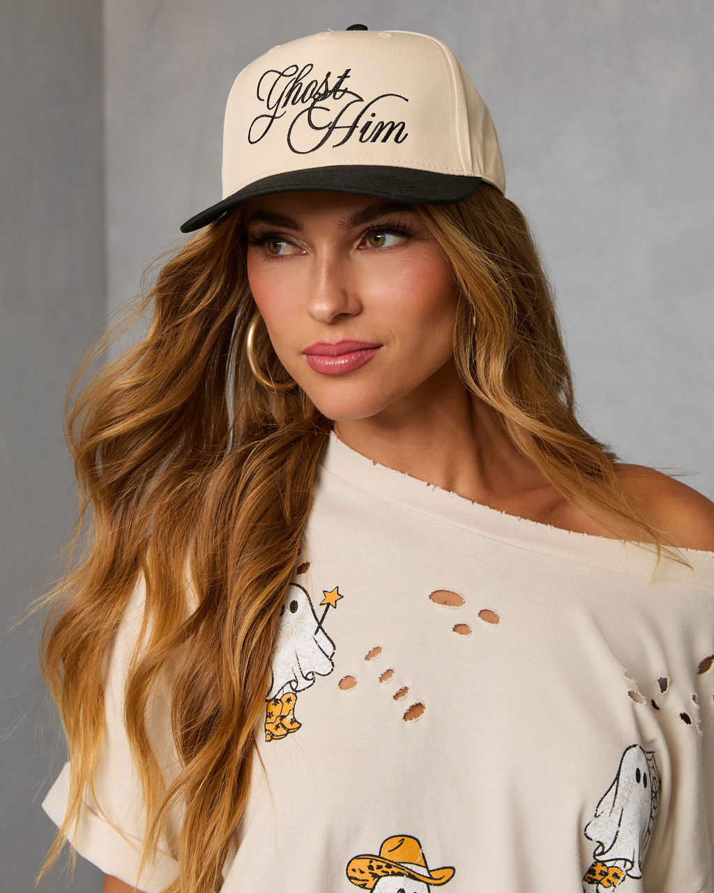 Ghost Him Snapback Hat-Vogue Logic