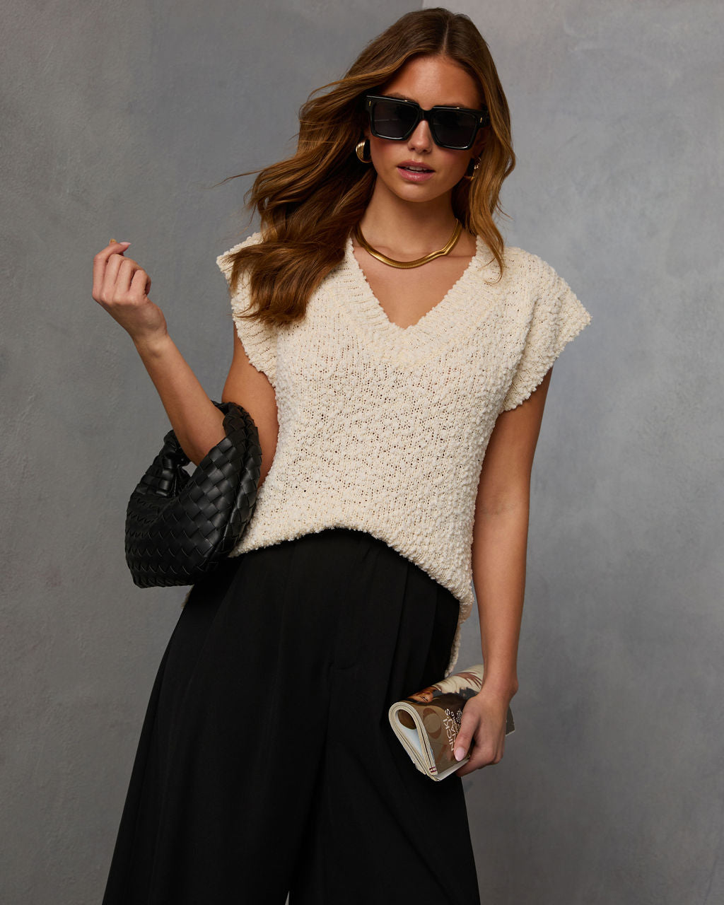Kyana Sleeveless Sweater-Vogue Logic