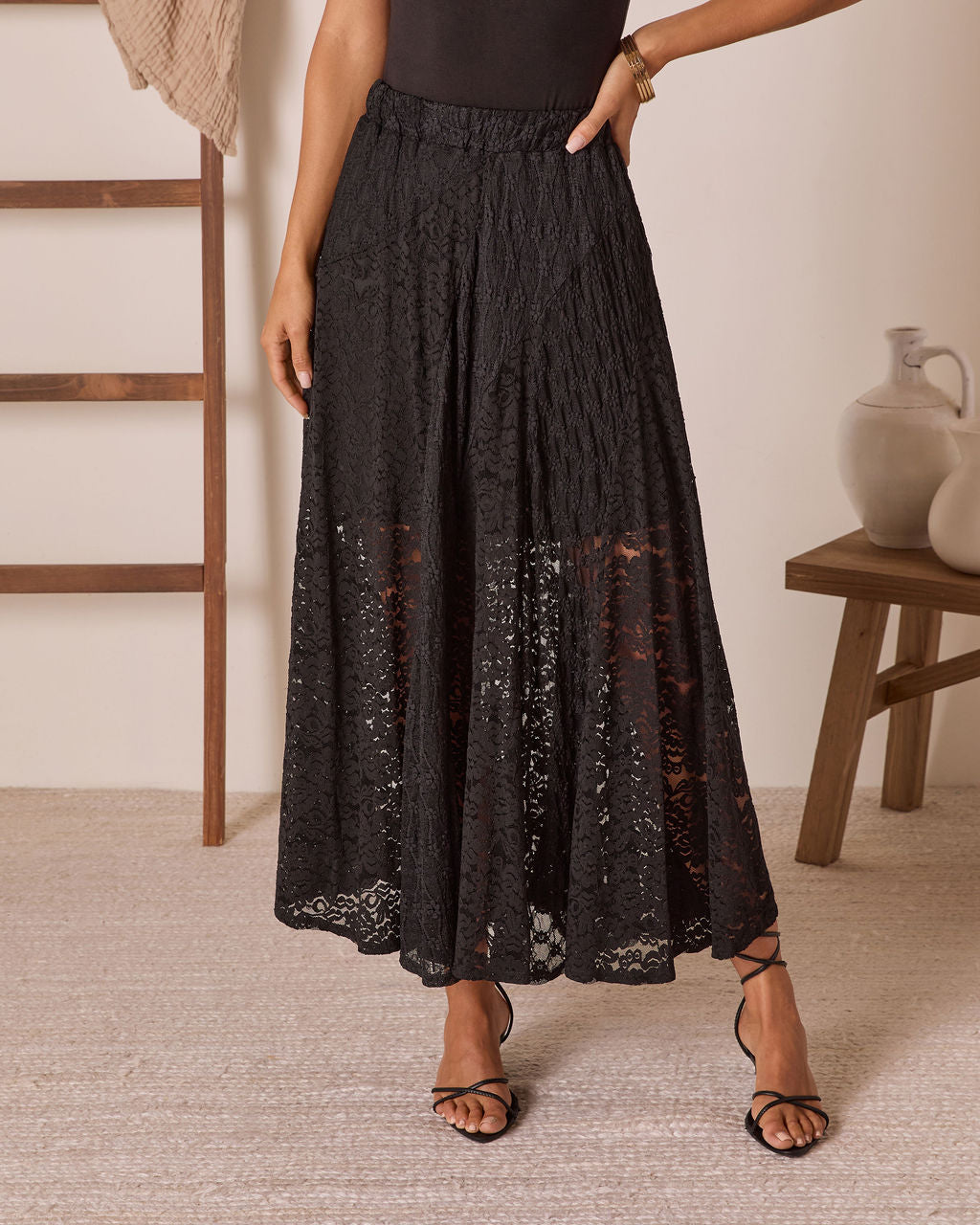 Sundrenched Lace Maxi Skirt-Vogue Logic