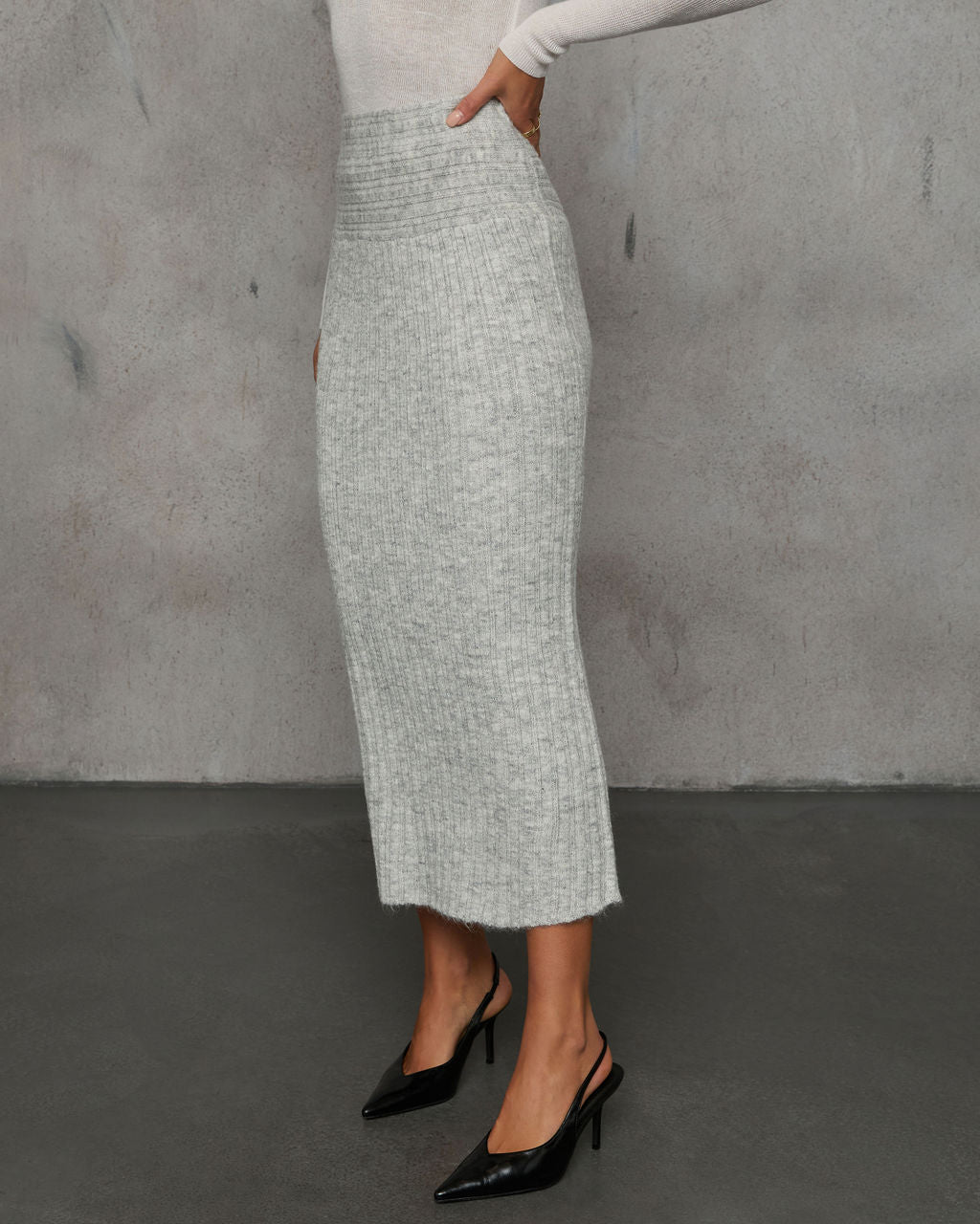 All The Feels Ribbed Maxi Skirt-Vogue Logic