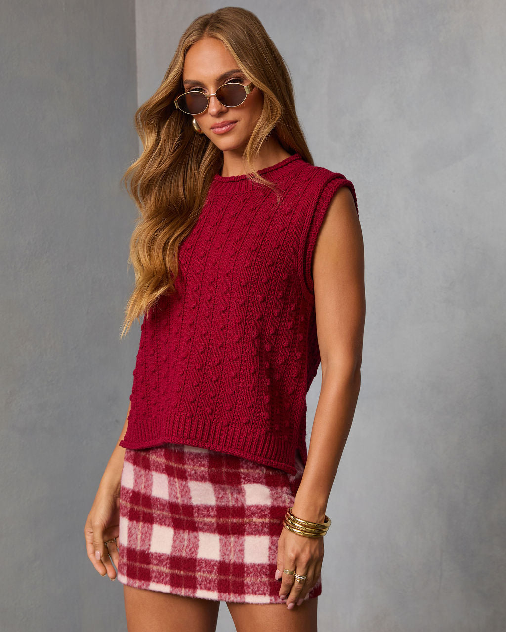 Rosaria Knit Sweater Vest-Vogue Logic