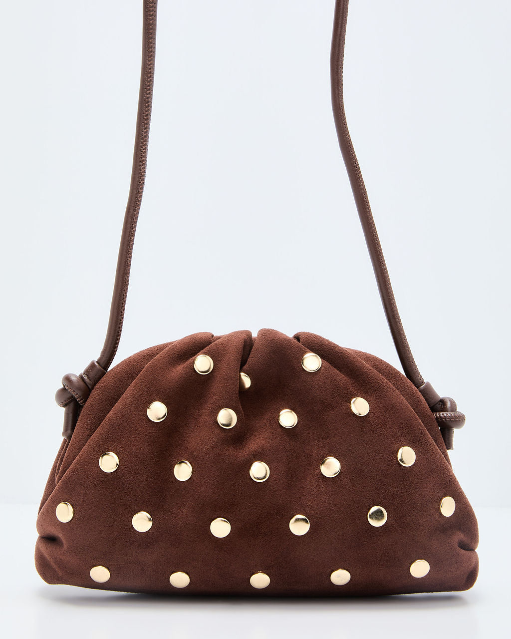Crisetta Suede Studded Crossbody Bag-Vogue Logic