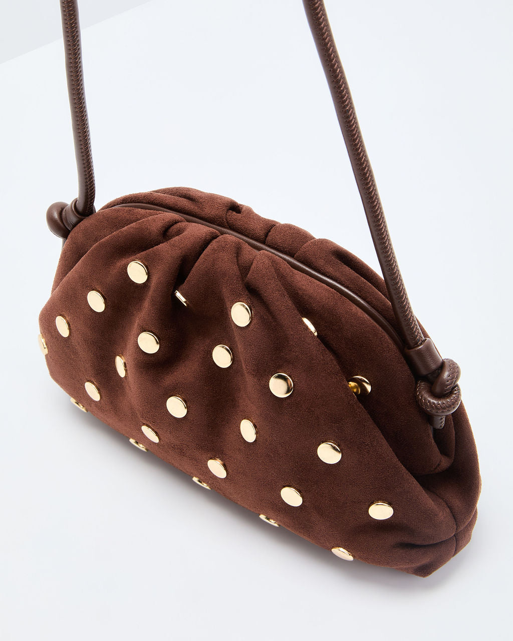 Crisetta Suede Studded Crossbody Bag-Vogue Logic