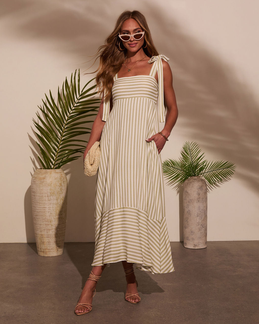 Colene Striped Maxi Dress-Vogue Logic