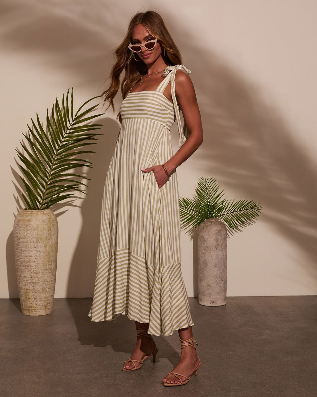 Colene Striped Maxi Dress-Vogue Logic