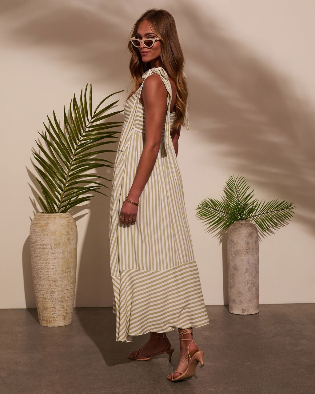 Colene Striped Maxi Dress-Vogue Logic