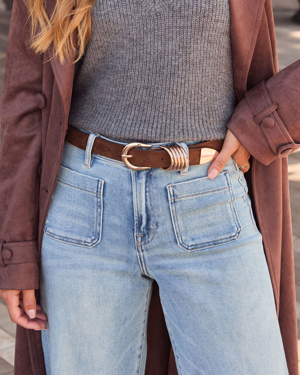 Greer Stacked Buckle Belt-Vogue Logic