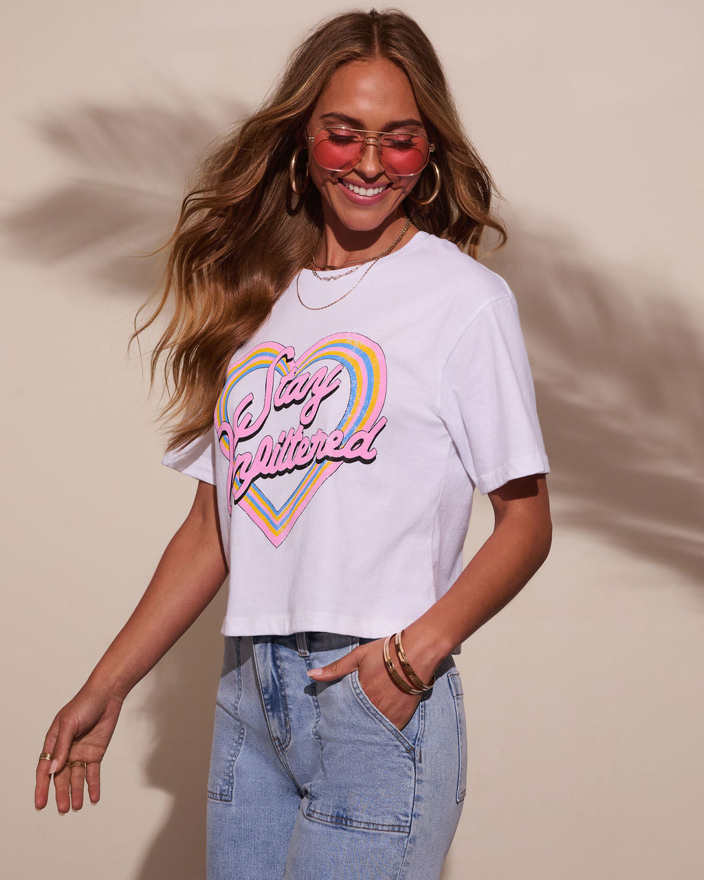 Stay Unfiltered Short Sleeve Graphic Tee-Vogue Logic