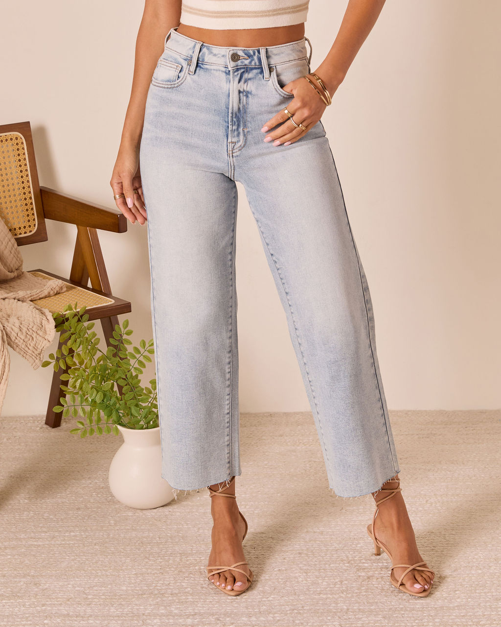 San Gabriel Super Stretch High Rise Wide Leg Jeans-Vogue Logic