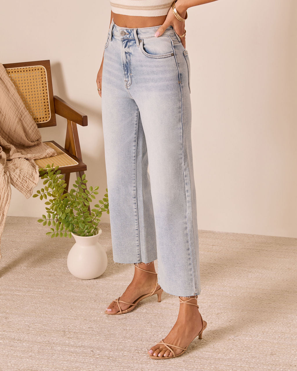 San Gabriel Super Stretch High Rise Wide Leg Jeans-Vogue Logic