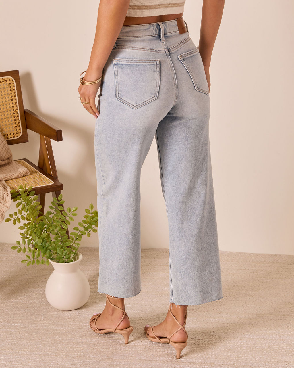 San Gabriel Super Stretch High Rise Wide Leg Jeans-Vogue Logic
