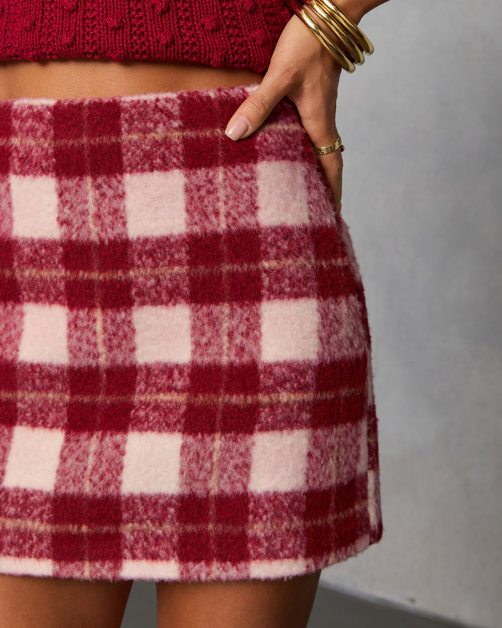 Imara Plaid Mini Skirt-Vogue Logic