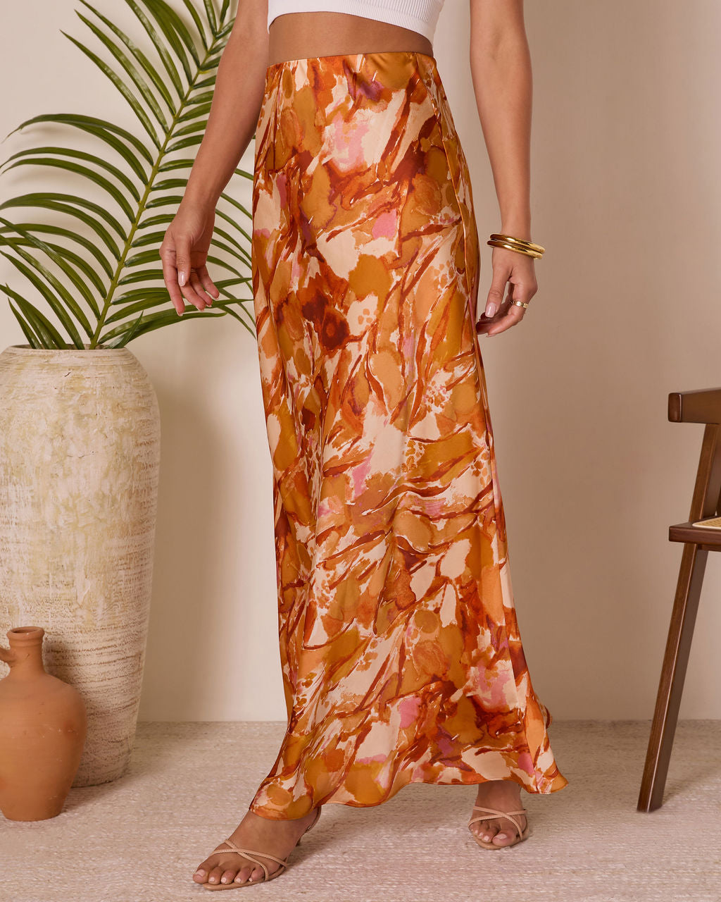 Chasing Sunsets Abstract Maxi Skirt-Vogue Logic