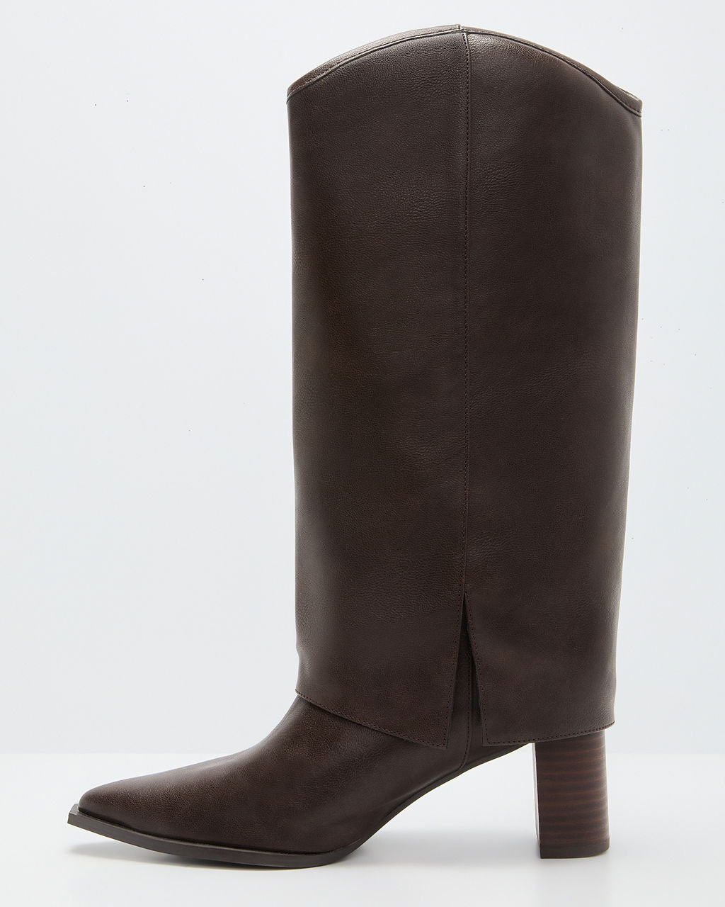 Brunelle Leather Foldover Boots-Vogue Logic