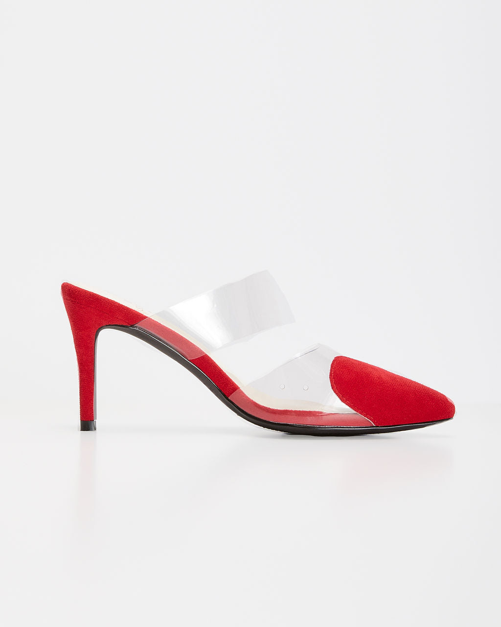 Queen Of Hearts Suede Heeled Mule-Vogue Logic