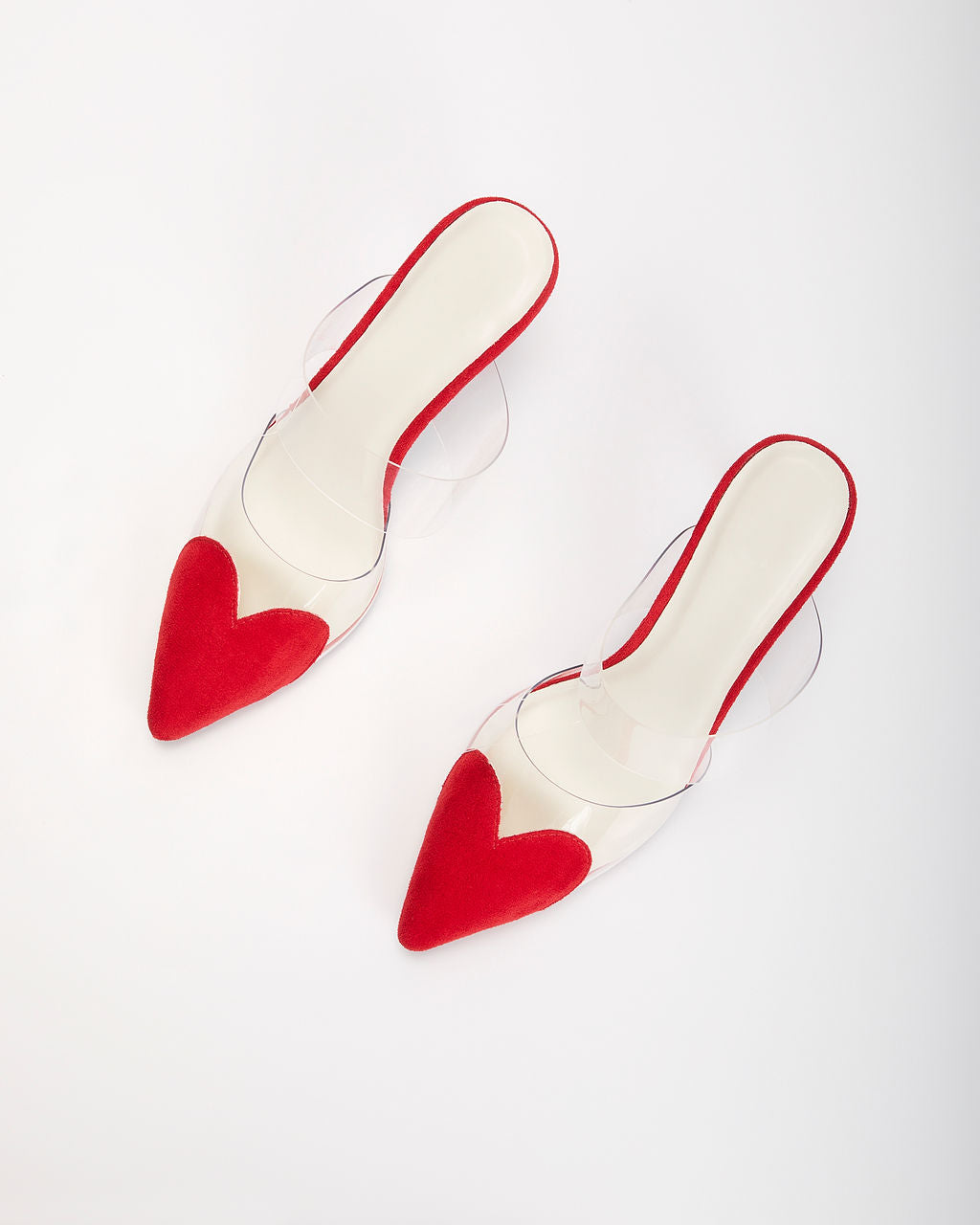 Queen Of Hearts Suede Heeled Mule-Vogue Logic