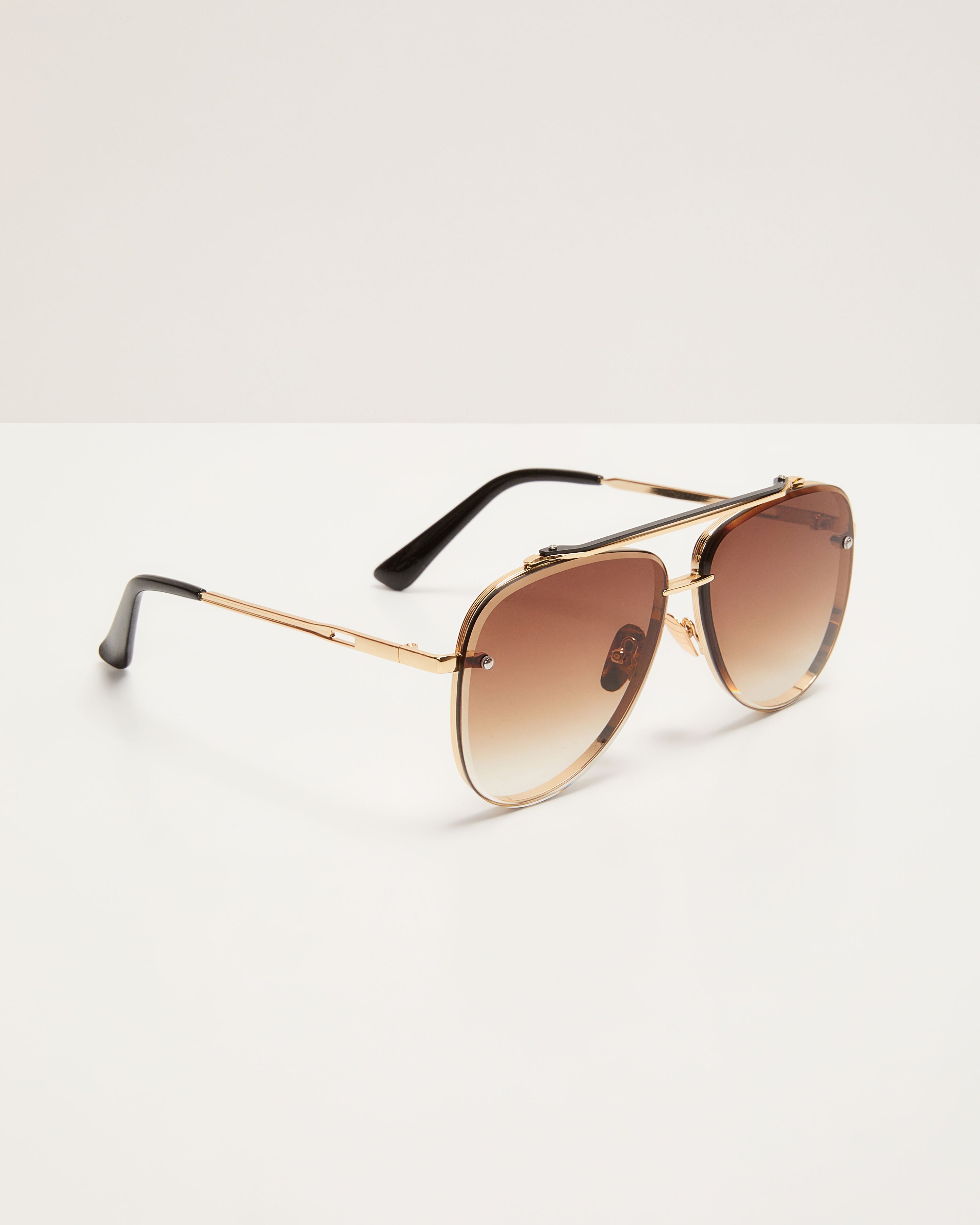 Berlin Ombre Oversized Aviator Sunglasses-Vogue Logic