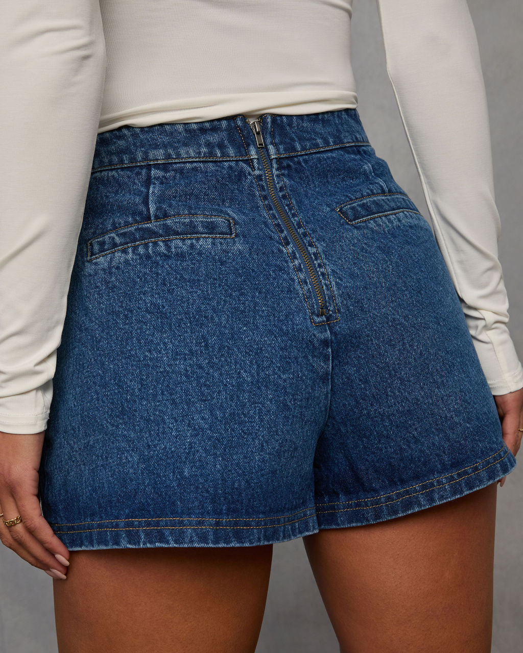 Fiona Denim Mini Skort-Vogue Logic