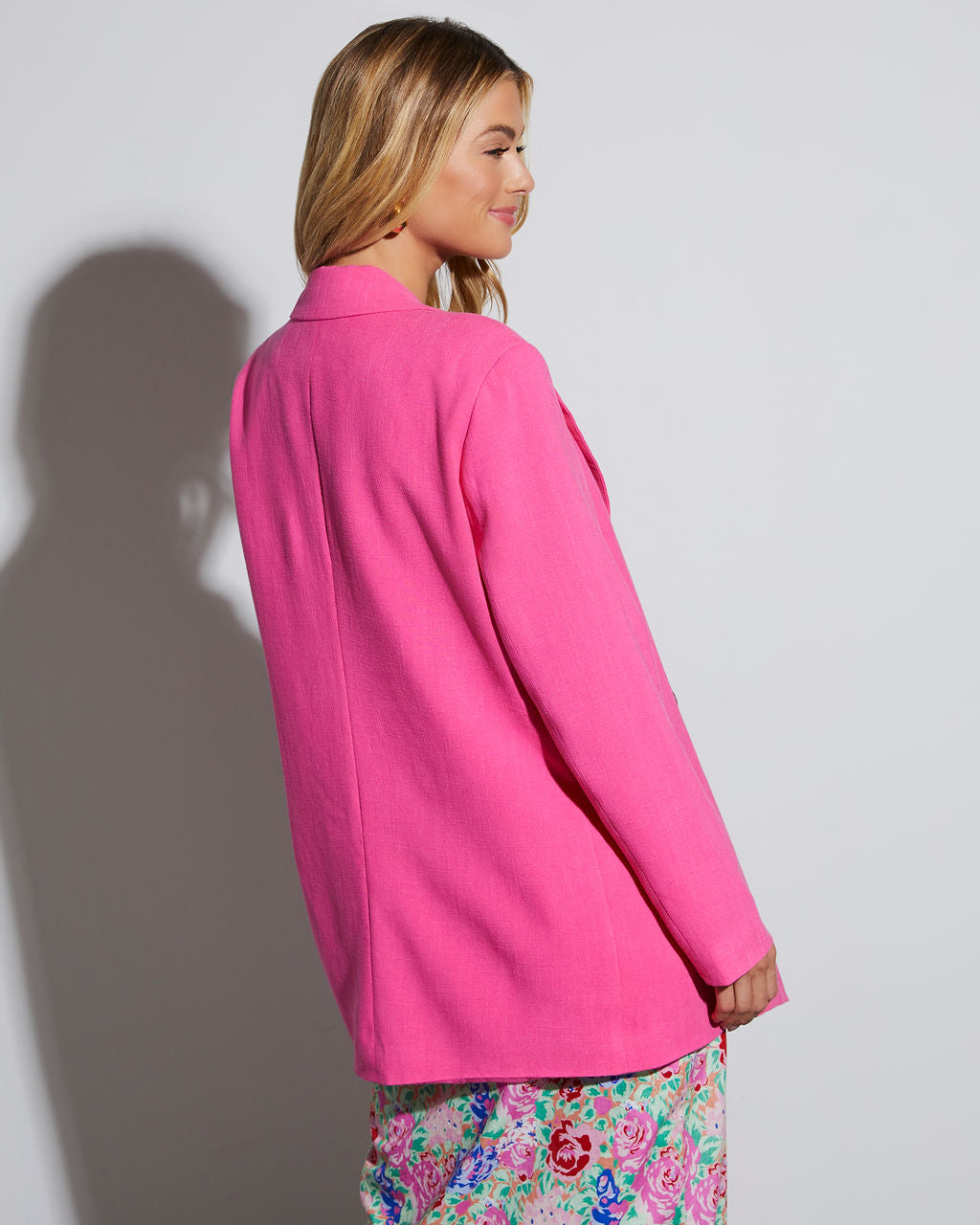 Confidence Double Breasted Linen Blazer-Vogue Logic